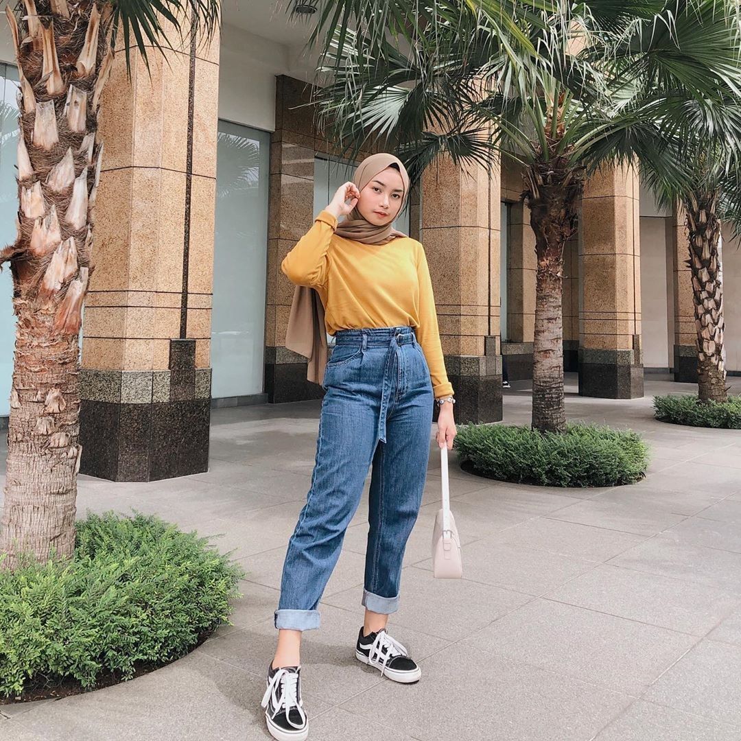 OOTD Style Celana Jeans Boyfriend Hijab
