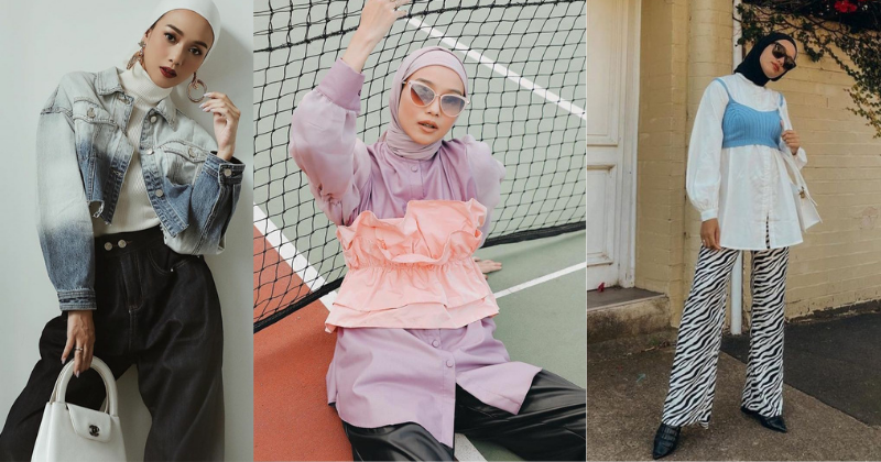 berbagai pilihan kemeja putih dan jilbab warna serca mode 