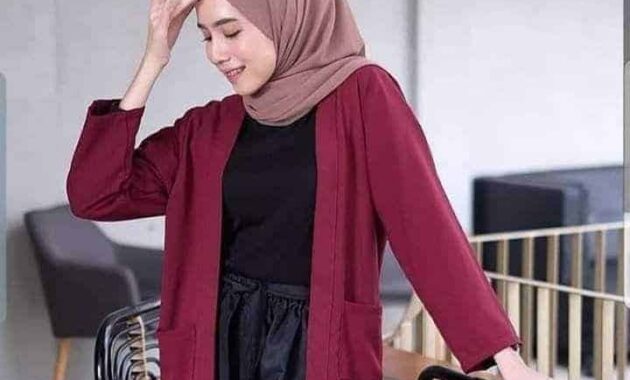 warna jilbab yang cocok untuk baju kebaya merah maroo