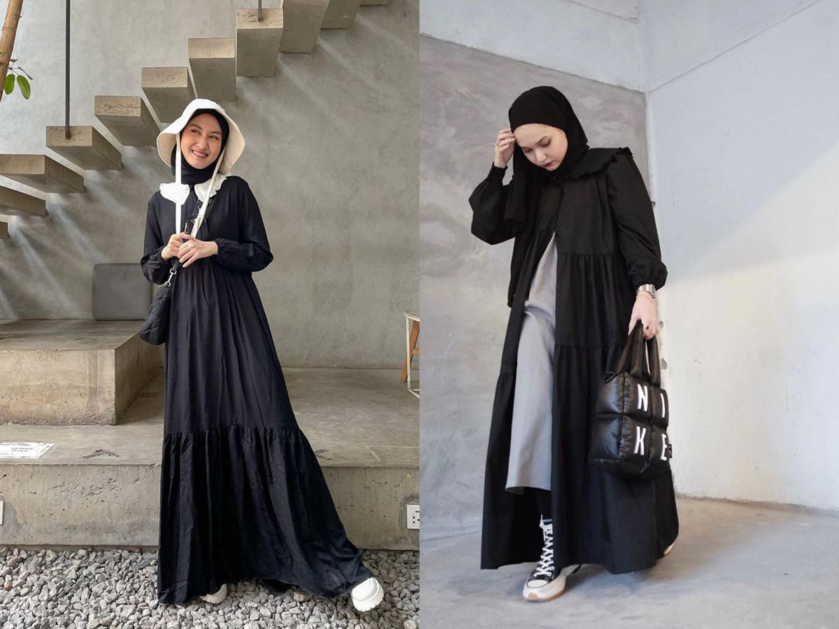 OOTD Baju Hitam Hijab